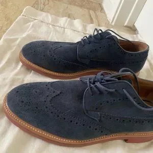 J. Crew | Shoes | J Crew Kenton Blue Suede Wingtip Oxford  display picture 1